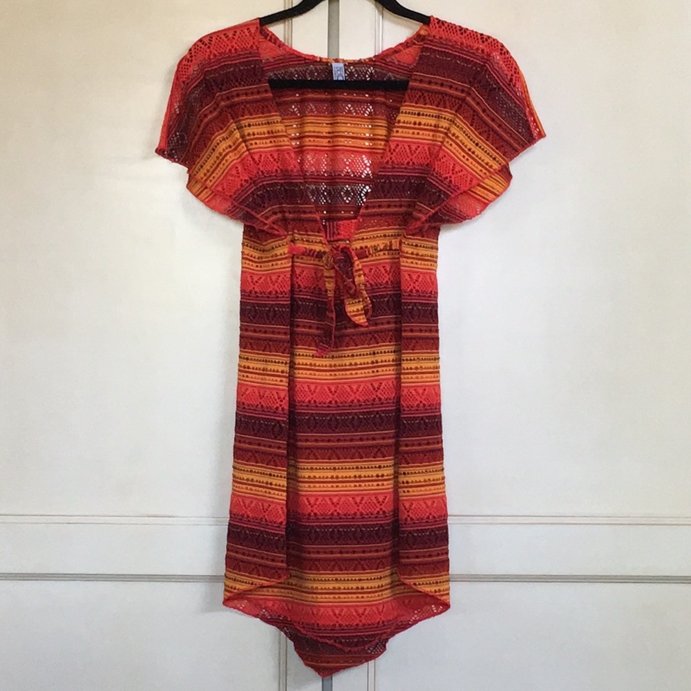 Multi Color Clara Sun Woo Swim Coverup Size S